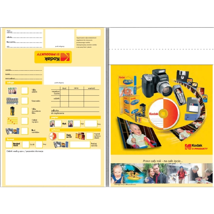 Koperta robocza dla zakładu fotograficznego - Kodak Produkty - 1.000 sztuk